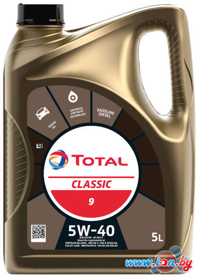 Моторное масло Total Classic 9 5W-40 5л в Гомеле