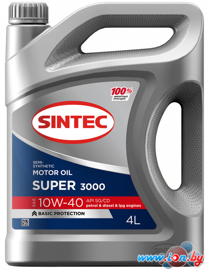 Моторное масло Sintec Super 3000 10W-40 SG/CD 4л в Гродно