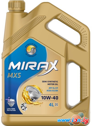 Моторное масло Mirax MX5 10W-40 SL/CF A3/B4 4л в Могилёве