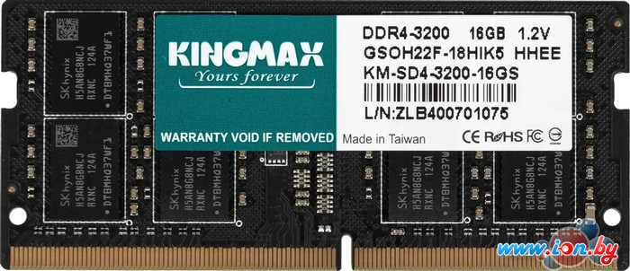 Оперативная память Kingmax 16ГБ DDR4 SODIMM 3200 МГц KM-SD4-3200-16GS в Гродно