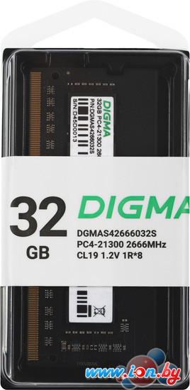 Оперативная память Digma 32ГБ DDR4 SODIMM 2666 МГц DGMAS42666032S в Гродно