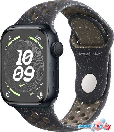 Умные часы Apple Watch Nike Series 9 41 мм (алюминиевый корпус, полуночный/полуночный, спортивный силиконовый ремешок S/M) в Гродно