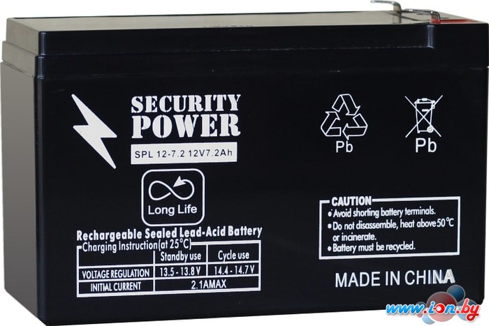 Аккумулятор для ИБП Security Power SPL 12-7,2 F2 (12В/7.2 А·ч) в Гродно