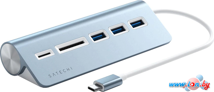 USB-хаб  Satechi USB-C Combo Hub ST-TCHCRB (голубой) в Могилёве