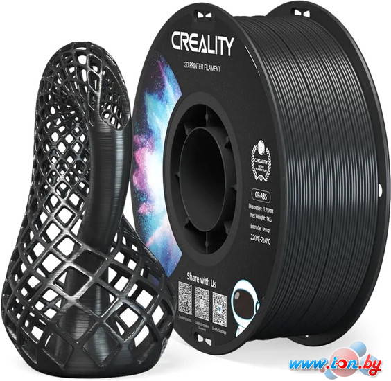 Пластик Creality CR-ABS 1.75 мм 1 кг (черный) в Бресте