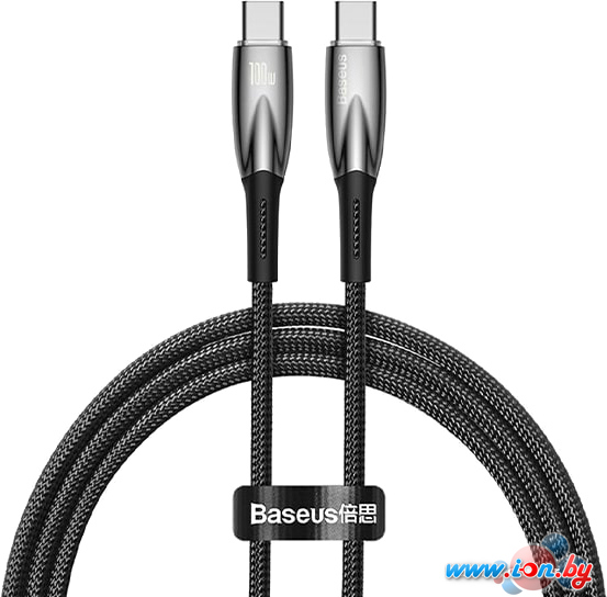 Кабель Baseus Glimmer Series Fast Charging Data Cable USB Type-C - Type-C 100W CADH000801 (2 м, черный) в Минске