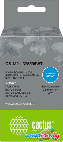 Картридж CACTUS CS-M21-375595WT (аналог Brady M21-375595WT) в Бресте