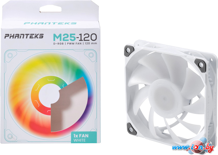 Вентилятор для корпуса Phanteks M25-120 D-RGB PH-F120M25_DRGB_PWM_WT01 в Минске