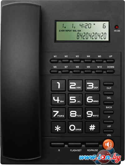 Проводной телефон Ritmix RT-420 (черный) в Могилёве