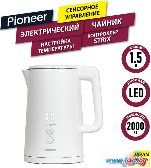 Электрический чайник Pioneer KE577M (белый) в Минске