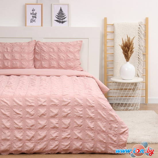 Постельное белье Love Life Texture: rosy Евро 10323185 в Могилёве