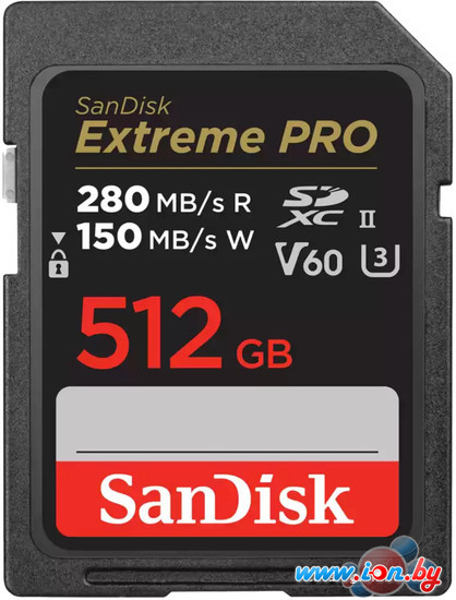 Карта памяти SanDisk Extreme PRO SDXC SDSDXEP-512G-GN4IN 512GB в Минске