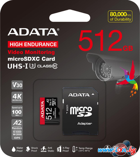 Карта памяти ADATA High Endurance 512Gb AUSDX512GUI3V30SHA2-RA1 в Минске