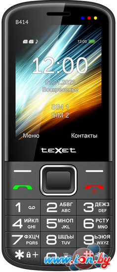 Кнопочный телефон TeXet TM-B414 (черный) в Гомеле