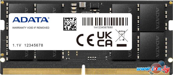 Оперативная память ADATA 8ГБ DDR5 SODIMM 4800 МГц AD5S48008G-B в Бресте