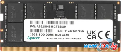 Оперативная память Apacer 32ГБ DDR5 SODIMM 4800 МГц AS32GHB48CTBBGH в Гомеле