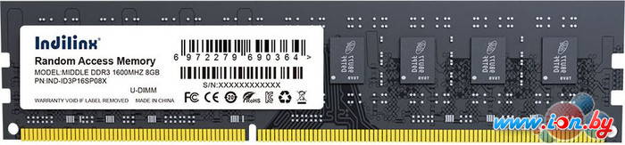 Оперативная память Indilinx 8ГБ DDR3 1600 МГц IND-ID3P16SP08X в Могилёве