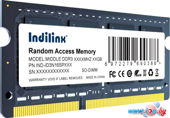 Оперативная память Indilinx 8ГБ DDR3 SODIMM 1600 МГц IND-ID3N16SP08X в Могилёве