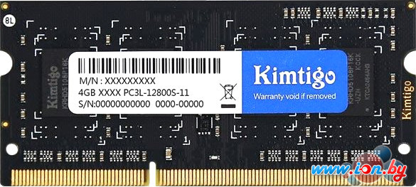 Оперативная память Kimtigo 4ГБ DDR3 SODIMM 1600 МГц KT4GS3ED8 в Гродно