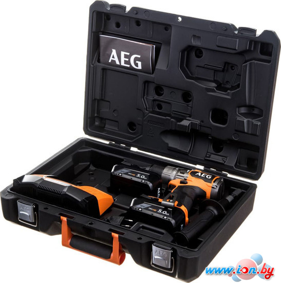 Ударная дрель-шуруповерт AEG Powertools BSB 18C3BL-502C 4935478939 (с 2-мя АКБ 5 Ач, кейс) в Гомеле