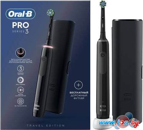 Электрическая зубная щетка Oral-B PRO Series 3 3500 D505.513.3X (черный) в Могилёве