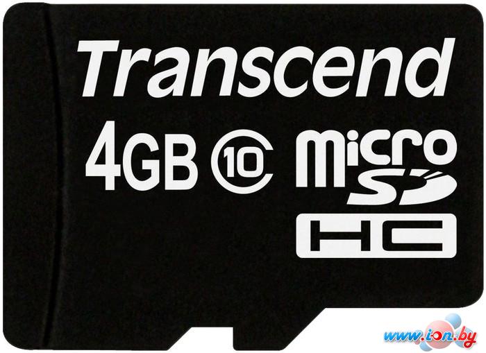 Карта памяти Transcend microSDHC (Class 10) 4GB (TS4GUSDC10) в Могилёве