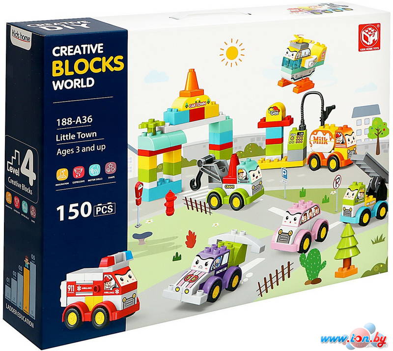 Конструктор Kids Home Toys Транспорт с глазками 188-A36 9655730 (150 эл) в Бресте