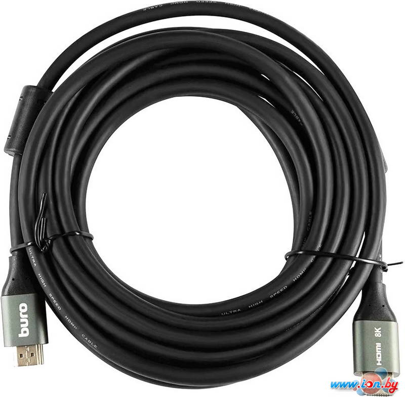 Кабель Buro BHP-HDMI-2.1-5G HDMI - HDMI (5 м, черный) в Могилёве