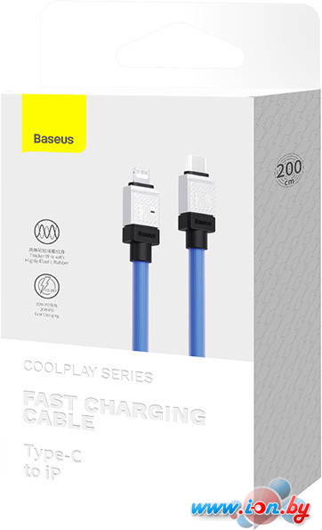 Кабель Baseus CoolPlay Series USB Type-C - Lightning (2 м, голубой) в Могилёве