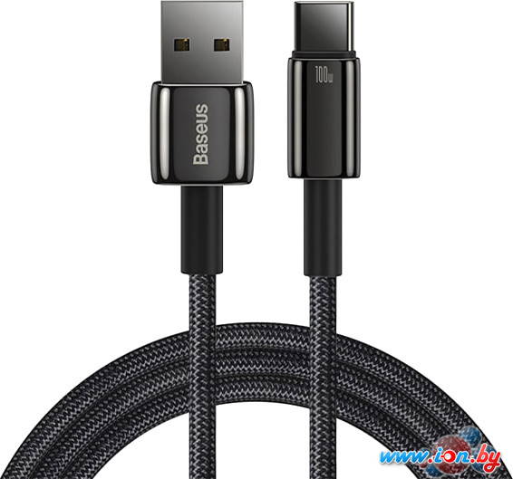 Кабель Baseus Tungsten Gold USB Type-A - USB Type-C (2 м, черный) в Минске