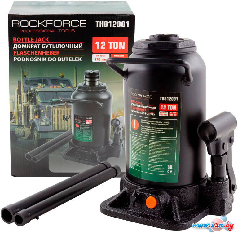 Бутылочный домкрат RockForce RF-TH812001(DS) 12т в Могилёве