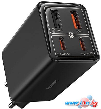 Сетевое зарядное Baseus GaN6 Pro Fast Charger 2C+2U 65W P10162701113-00 (черный) в Минске