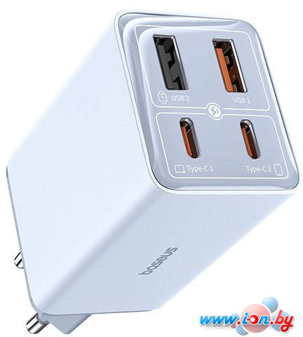 Сетевое зарядное Baseus GaN6 Pro Fast Charger 2C+2U 65W P10162701313-00 (голубой) в Минске