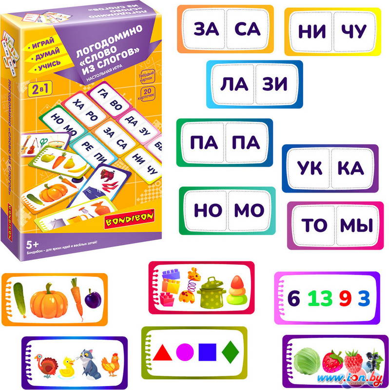 Развивающая игра Bondibon Логодомино. Слово из слогов ВВ5390 в Гродно