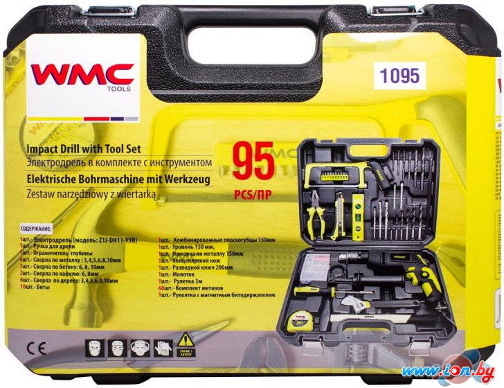 Безударная дрель WMC Tools 1095 (набор оснастки) в Гомеле