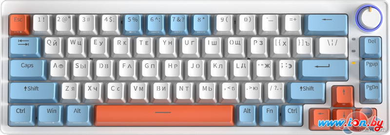 Клавиатура Cyberlynx ZA68 White Blue Orange (TNT Yellow) в Могилёве