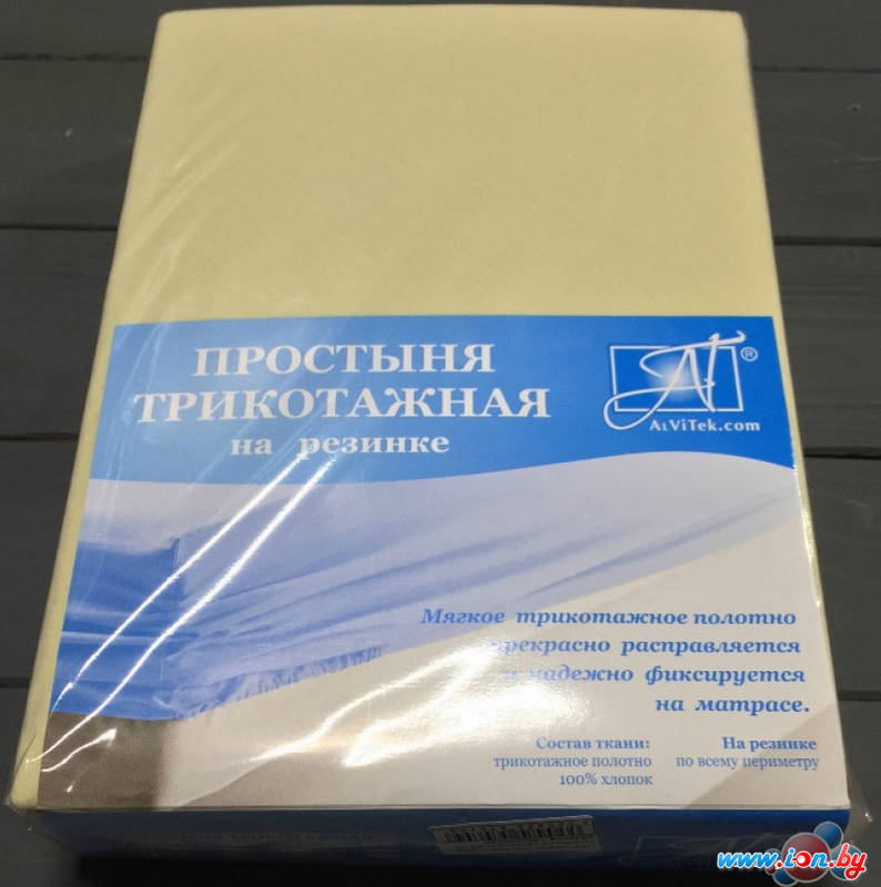 Постельное белье Альвитек Трикотажная на резинке 140x200x20 ПТР-КРЕМ-140 (кремовый) в Могилёве