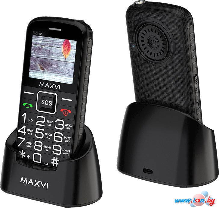 Кнопочный телефон Maxvi B5ds up (черный) в Могилёве