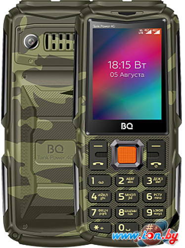 Кнопочный телефон BQ BQ-2410L Tank Power 4G (зеленый камуфляж) в Гомеле