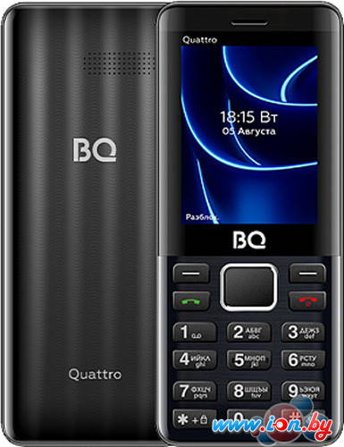 Кнопочный телефон BQ BQ-2453 Quattro (черный) в Могилёве