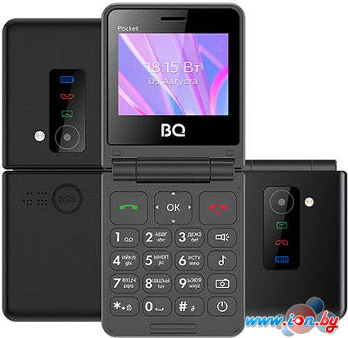 Кнопочный телефон BQ BQ-2456 Pocket (черный) в Могилёве