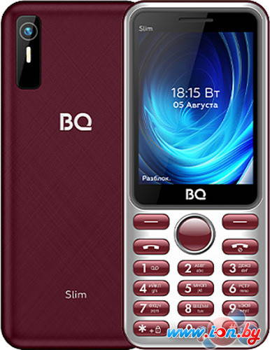 Кнопочный телефон BQ BQ-2833 Slim (бордовый) в Бресте