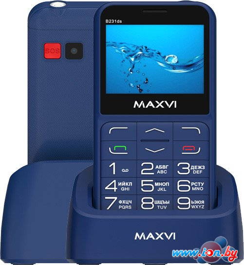 Кнопочный телефон Maxvi B231ds (синий) в Бресте