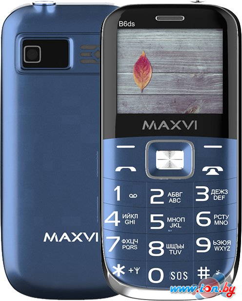 Кнопочный телефон Maxvi B6ds (синий) в Могилёве