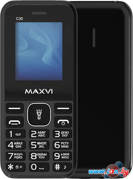 Кнопочный телефон Maxvi C30 (черный) в Могилёве