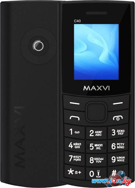 Кнопочный телефон Maxvi C40 (черный) в Могилёве