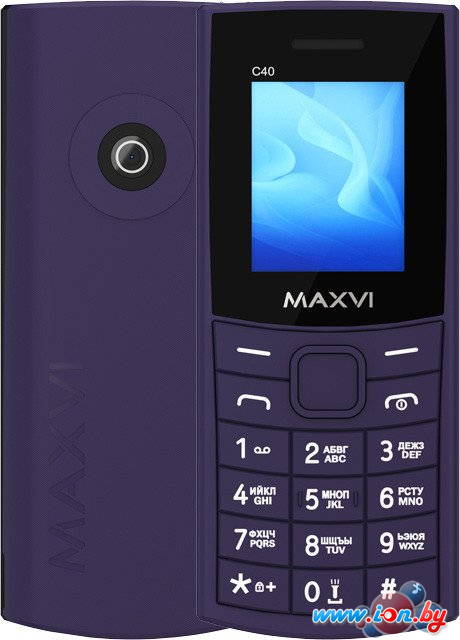 Кнопочный телефон Maxvi C40 (фиолетовый) в Могилёве