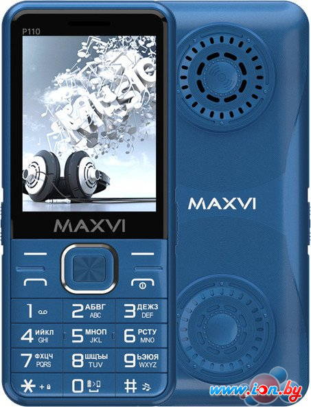 Кнопочный телефон Maxvi P110 (синий) в Гомеле