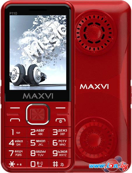 Кнопочный телефон Maxvi P110 (красный) в Гомеле