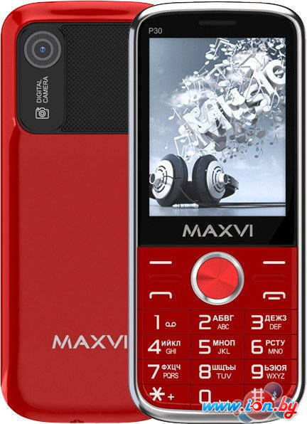 Кнопочный телефон Maxvi P30 (красный) в Могилёве